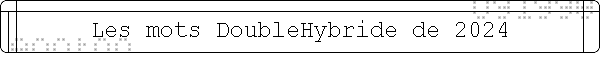 Les mots DoubleHybride de 2024